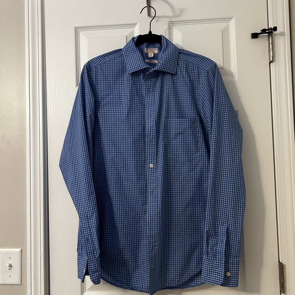 Merona Blue Gingham Men's Shirt